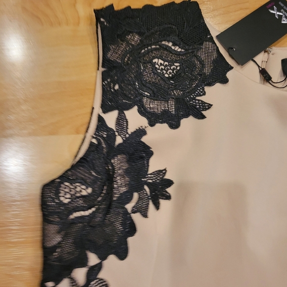 AX Paris Bodycon Applique Side Lace Midi Dress Size 18 New - Picture 7 of 8